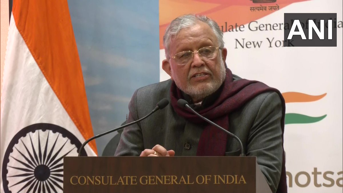 ANI's tweet photo. PM Modi made a person like himself (Yogi Adityanath) the CM of UP,who has no personal agenda other than improving the condition of common people &amp; development of the state. Today there is stable &amp; policy based govt in UP.We invite you to increase investment in UP: UP Min S Khanna https://t.co/ChAVE1qOxA