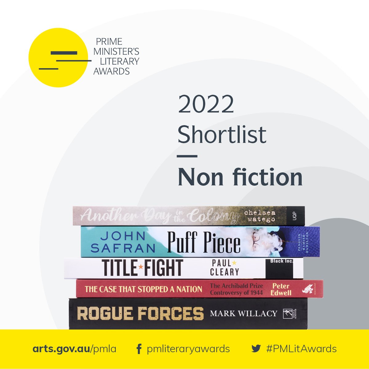 noblewordscomms's tweet photo. Next: the winner of the Non-Fiction #PMLitAwards will be announced shortly @ausgovarts #books https://t.co/wmzOV9B0rr