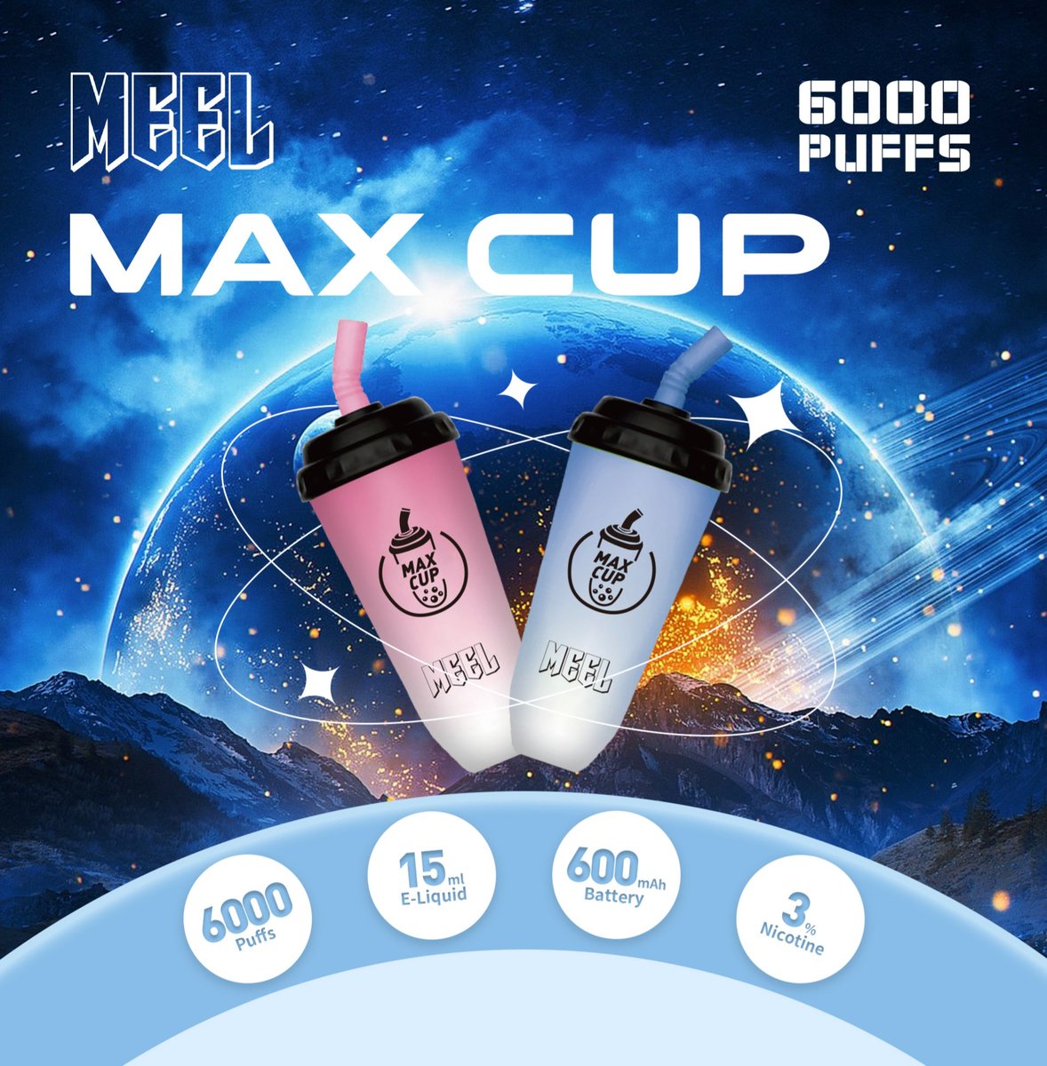 lillian0502's tweet photo. Coming Soon: MEEL MAX CUP
6000Puffs &amp; 12 Flavors
More info: https://t.co/1Ht1g1CR8x

Warning: The product is for adults only!!!
#MEEL #VAPE #TAHE #VAPENEARME #VAPEPEN https://t.co/mSiABXhgU9
