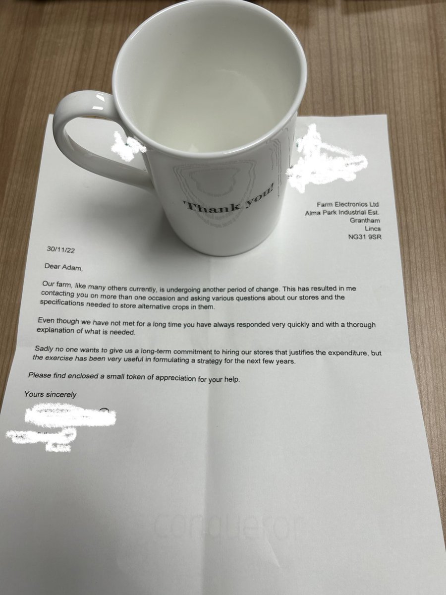 ElectronicsFarm's tweet photo. It’s always nice to have good feedback from customers. This made our day for all the effort everyone puts in. Well done team 👌#potatostore #onionstore #cropstorage https://t.co/B4YLpVVOAZ