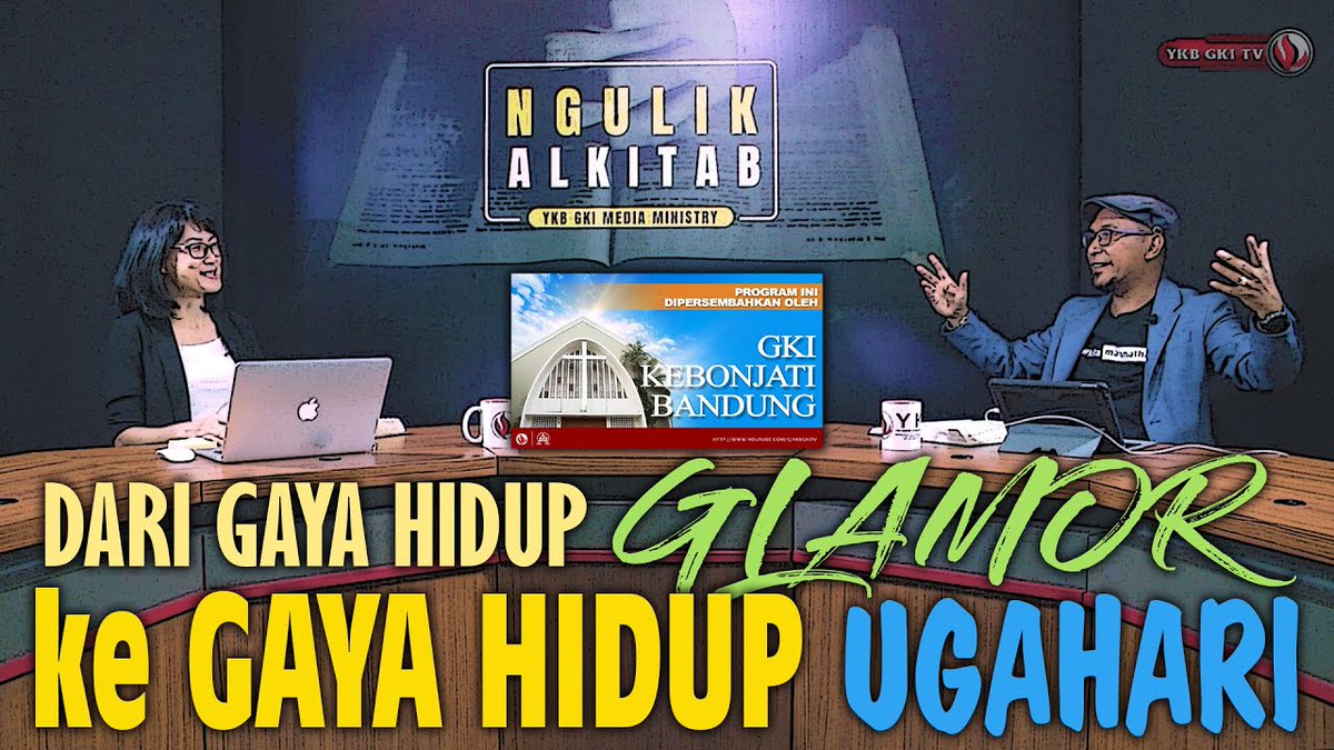 #NgulikAlkitab episode 164 “Dari #GayaHidup #Glamor ke Gaya Hidup $Ugahari”.
Hari ini, Selasa, 13 Desember 2022, Pukul 20.00 WIB.
Di Channel Bible Study youtu.be/bgqKdjiacd4 
Narasumber: Pdt. Dr. Hariman Pattianakotta
Host: Pdt. Mestika Hulu

#markus1ayat1sampai8