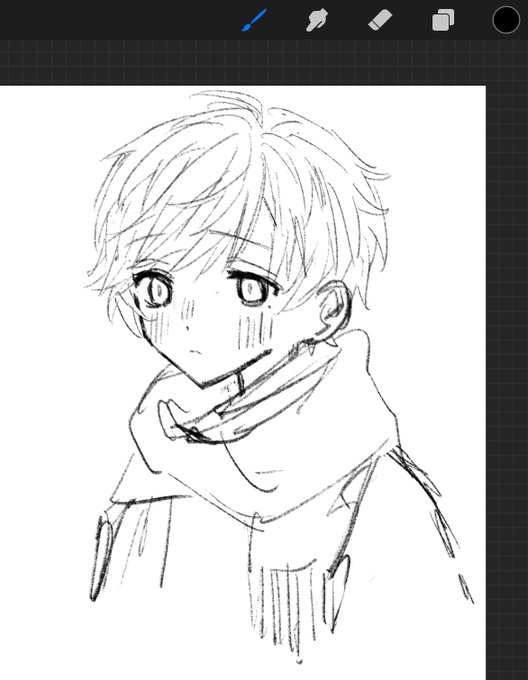 マフラーの描き方あんまわからん 