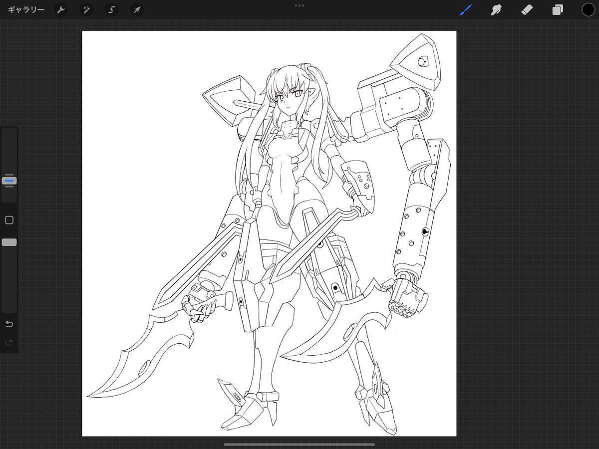 線画まで出来たん 