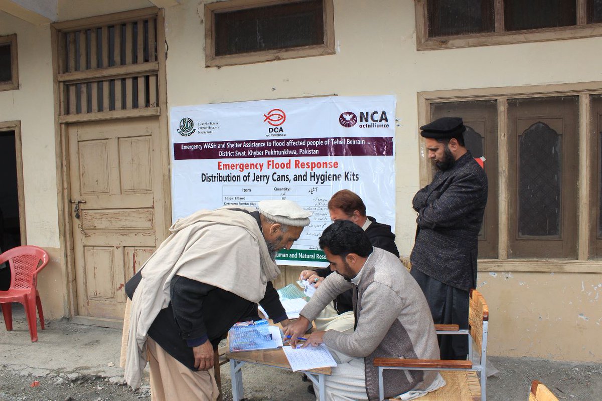 LASOONA_NGO's tweet photo. Dec. 12, LASOONA in collaboration with @NorChurchAid distributed Hygiene Kits, Jerry Cans &amp; MHM Kits among the flood affected communities in District Swat. https://t.co/nXt4EJoqCA