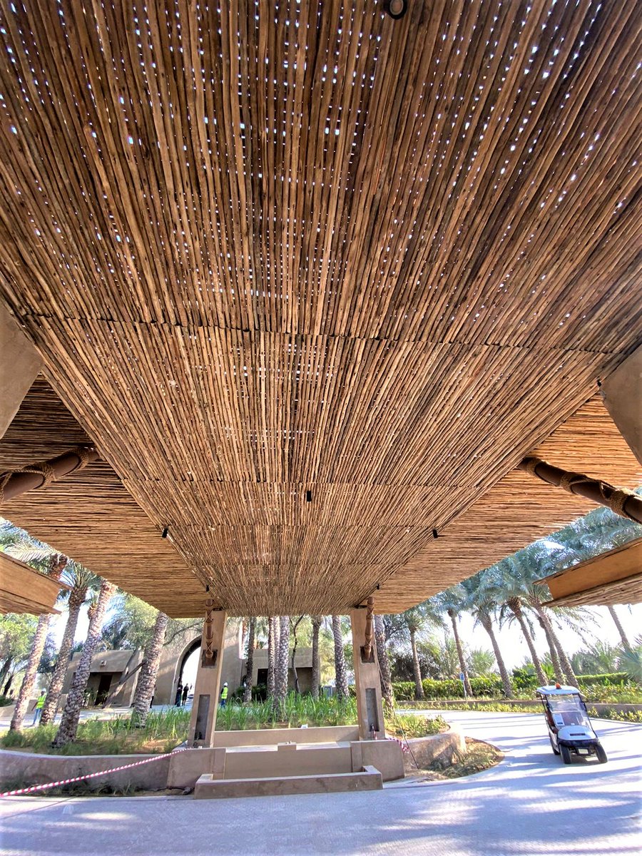 CapeReed's tweet photo. Good morning from Dubai's luxury desert resort, Bab Al Shams. 

The resort is currently undergoing an extensive renovation and we have just completed the entrance to the hotel. 

#BabAlShams #Cladding #Timber #Laths #Fireshield #Dubai https://t.co/iX68RNjmVf
