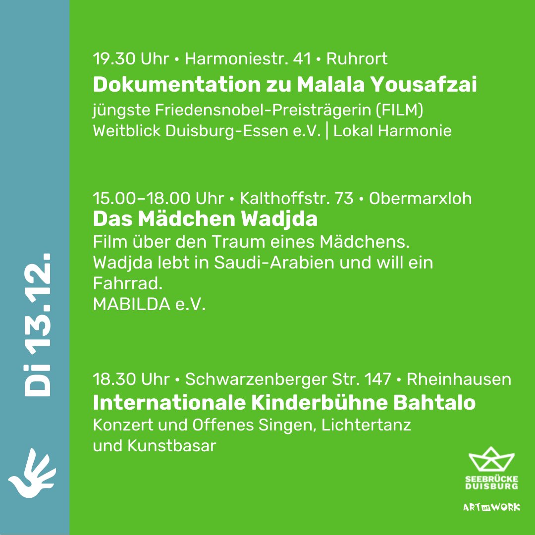 Unsere Aktion MENSCHENSKIND läuft noch. Heute gibt es auch wieder Veranstaltungen. #humanrights Schaut doch mal vorbei!👇