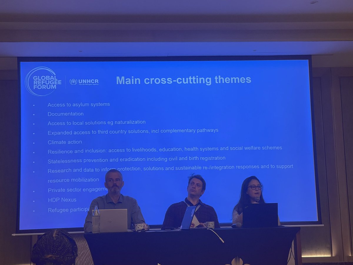 At the #GRF session thinking out loud. Can we:
- make the pledges legally binding,
- have centrality of protection mainstreamed across the next #GRF 
- set up stronger and more robust monitoring systems and indicators?

Let’s see what next year’s #GRF brings <a href="/UNHCRAsia/">UNHCR Asia Pacific</a>
