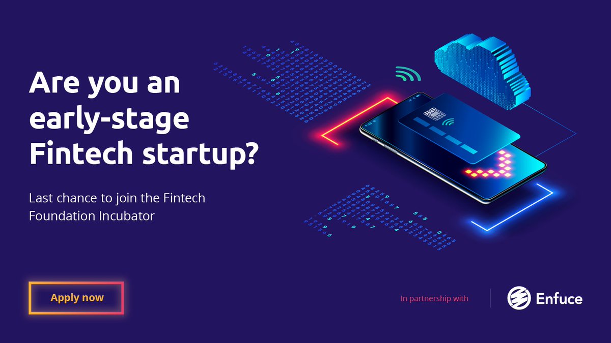 enfuce's tweet image. 🚨 Want to take your fintech startup to the next level? Here’s your last chance to apply to @IntegratedFina4&apos;s Fintech Foundation incubator.

👉 Apply by 15 December: hubs.la/Q01vmq6S0

#IFincubator #Enfuce #fintechstartup #fintechstartups #payments