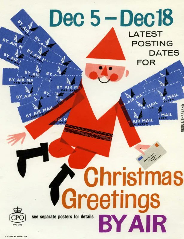 thepostalmuseum's tweet photo. What's behind Post Early Advent Calendar door number 13?

A rather unique twist today, as this 1960's poster is all about Air Mail.

🖌️1962 https://t.co/KIQGH0Cs8t
