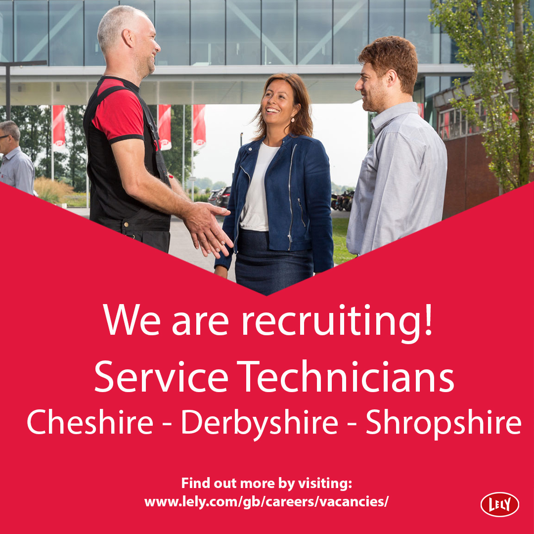 We're on the lookout for talented technicians. As Service Technician you will be responsible for the maintenance and servicing of automatic milking and feeding systems and barn products. Sound interesting? Visit lely.com/gb/vacancies/ for more details 

#wearehiring #vacancy