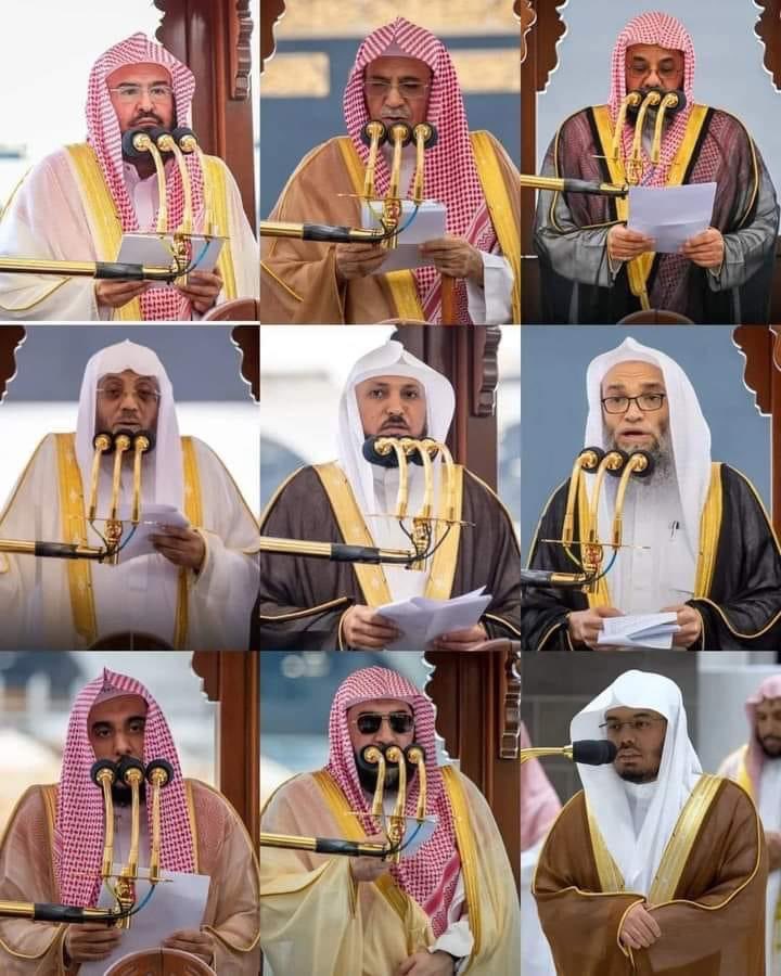 ThePathOfKnowle's tweet photo. Their Eminences The Imams and Khateebs of Masjid Al Haram, Makkah

1. Sheikh Abdurahman as-Sudais
2. Sheikh Saleh Al Humaid
3. Sheikh Saud As Shuraim
4. Sheikh Usaamah Al Khayyat
5. Sheikh Maher Al Mu'aiqly
6. Sheikh Faisal Al Ghazzawi
7. Sheikh Abdullah Awad Al Juhany https://t.co/B0WOEAwrLj