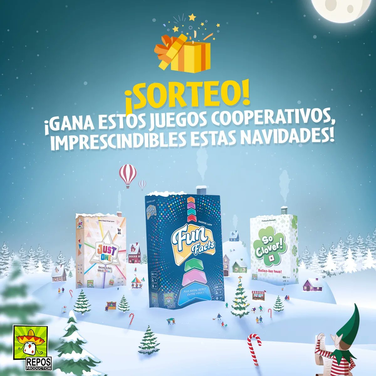 ¡SORTEO!

Una cena de Nochebuena diferente con 'Just One', 'Fun Facts' y 'So Clover!' puede ser tuya:

1️⃣ Síguenos
2️⃣ Haz RT a este tuit
3️⃣ Responde mencionando a esa persona que siempre dice "Ahora a jugar, ¿no?" después del turrón.

¡Tienes hasta el 19! ¡Mucha suerte!