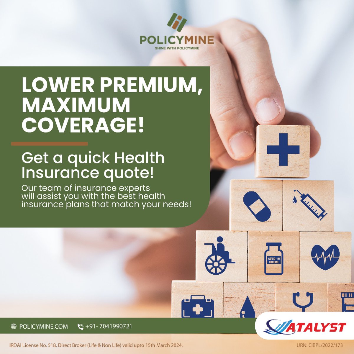policy_mine's tweet photo. A health plan that guarantees maximum protection! Policy Mine offers quick solutions to all your insurance needs and has a team of experts available to help you find the best-suited health plan. 

#HealthInsurance #LowerPremium #MaximumCoverage #Insurance #HassleFree https://t.co/Z1ECdVnfvT
