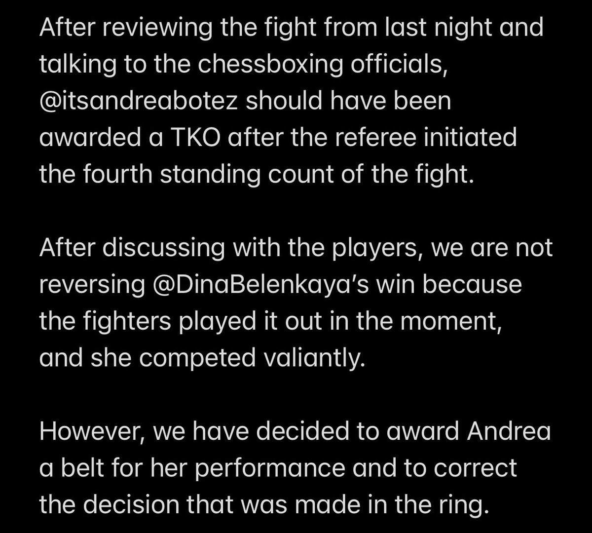 broken typewriter on X: Andrea Botez lost, but not in boxing