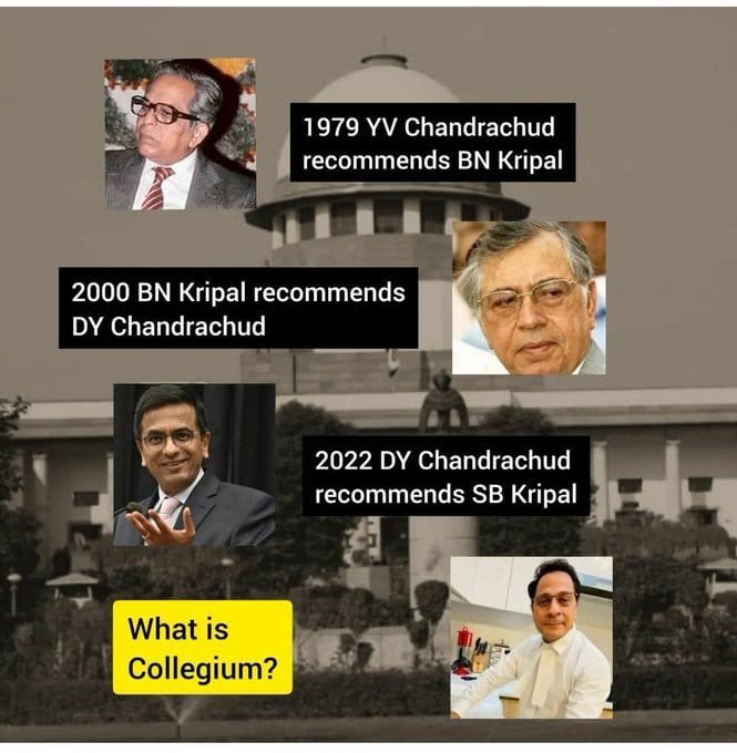 monidipadey's tweet photo. Instead of the Collegium recommending/choosing judges, in a democratic nation it is the citizens that should choose judges via a proper electoral process. 

SC is not above the People of India that makes up the Constitution; hence judiciary MUST be made accountable to the people! https://t.co/IsDrOxPkcn