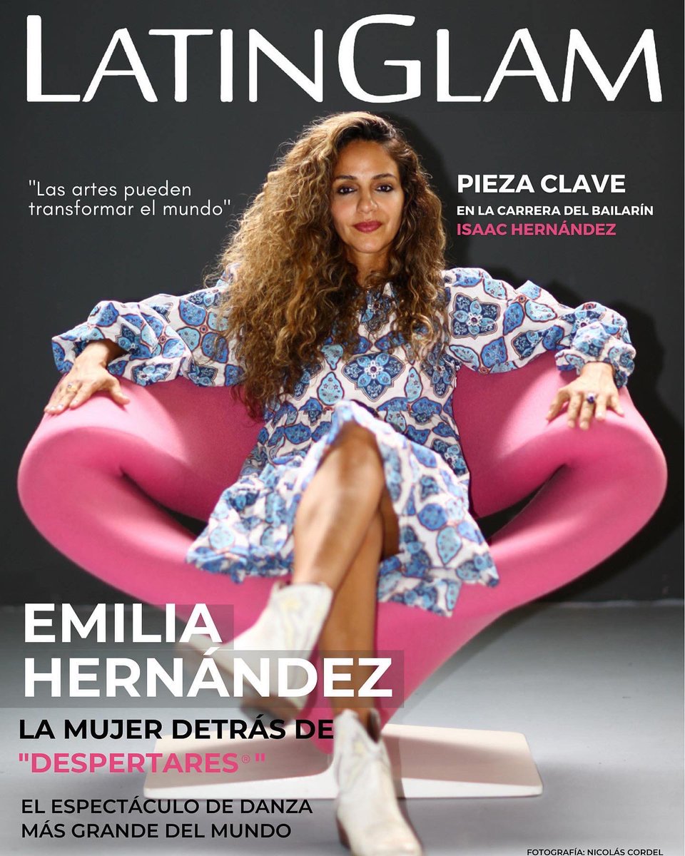 Para nosotros es un orgullo presentarles a Emilia Hernández como nuestra portada #LatinGlam 

Emilia es la mujer que reúne cada año a los mejores bailarines de ballet del mundo en un solo escenario en México, con el espectáculo de danza más grande del mundo:<a href="/despertaresmex/">DESPERTARES México</a>