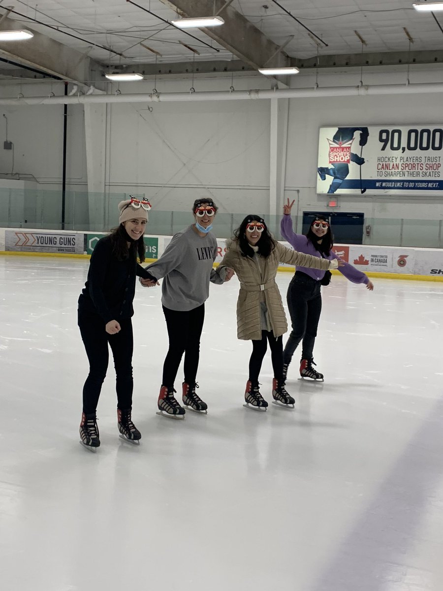 drbeccapr's tweet photo. First time skating in maybe 35 years!! Donned the blades for #ouchlab holiday spirit at our annual lab party!  Advantage of having a rink next to the lab! https://t.co/x0j9sKqDtG