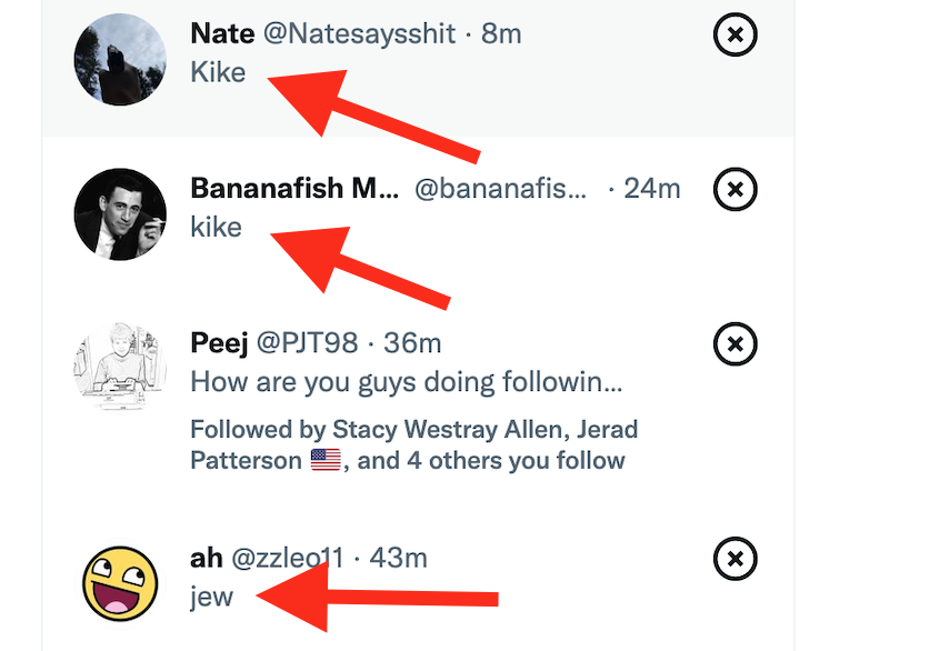 krassenstein's tweet photo. BREAKING: Twitter has just disbanded their “Trust and Safety Council.”

The Trust and Safety council was responsible for preventing harassment, antisemitism and other behaviors.  

This is my inbox in the last 90 minutes: https://t.co/zngUo1gTHj
