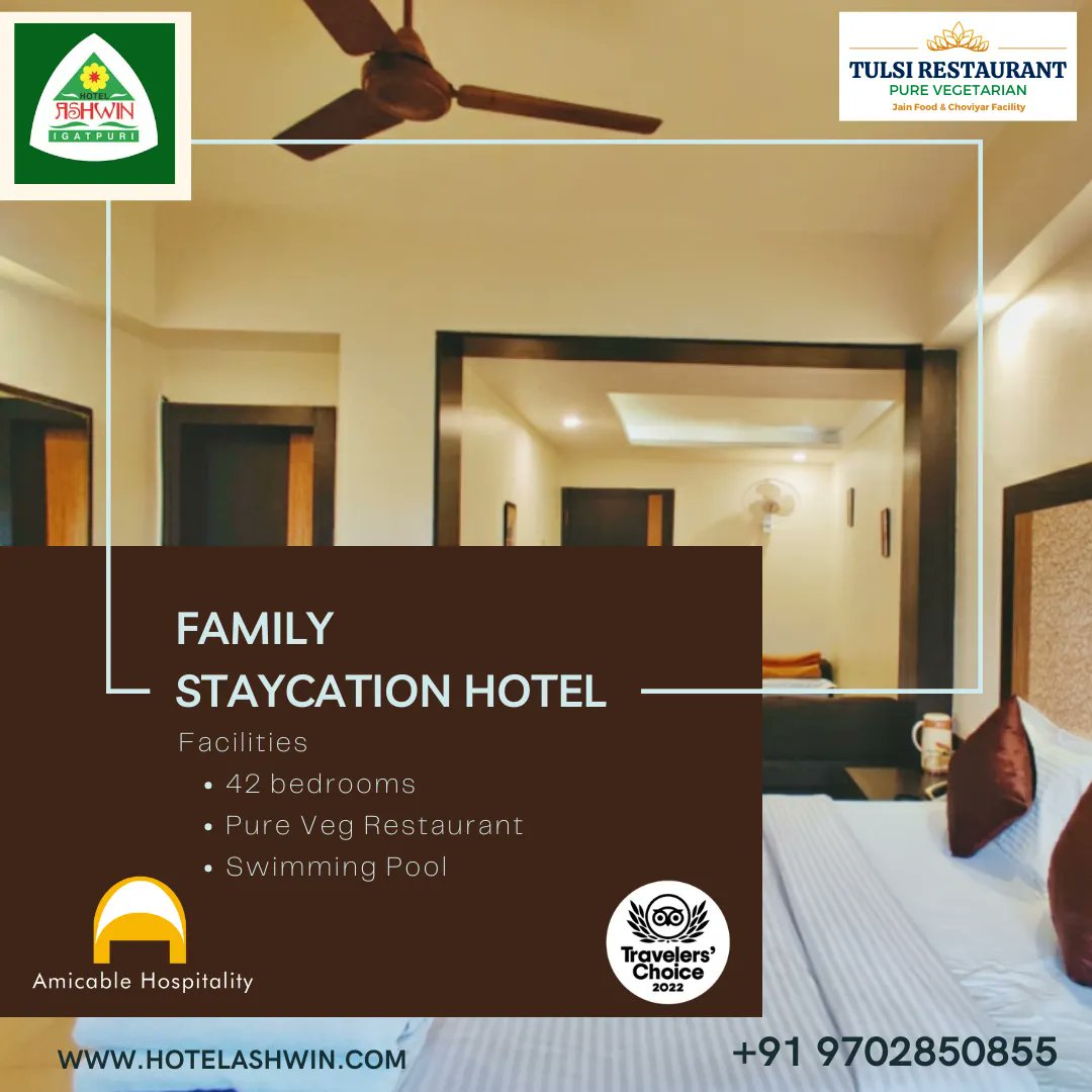 We will always be your favorite hotel!
.
.
.
#PureVeg #JainFood #WeekendDestination #familystay #chillingbreeze #travellerschoice2022 #TripAdvisor #travellerschoice2021  #igatpuritrip #igatpuri_hills #igatpuridiaries #igatpurihotel #igatpurihotels #igatpurihotelsrates