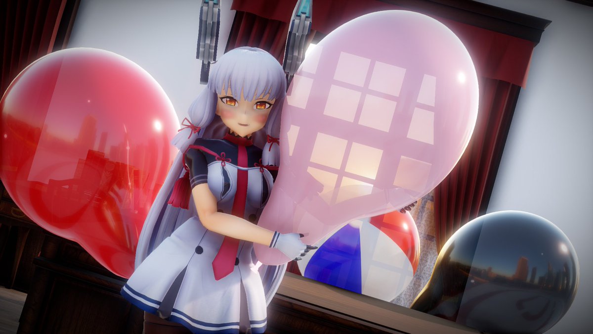こういう風船と絡んだりフェチく遊ぶ女の子良いよねっていうMMD 