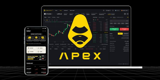 Got invited to try apeX dex
Uses Bybit's liquidity

Decentralized exchanges are the only way
Rumor is all CEXs will have KYC enforced v soon

Try it: ApexDex.coffee

First impressions below:
