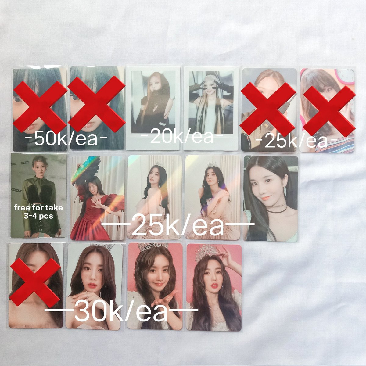 bbluenay's tweet photo. wts want to sell

clearance sale mostly aab eunbi, not for sensitive buyers. all can each

💸 in pict
✅ shipp ww as long as you have ina address

tags. wts pc eunbi solo open secret doors colors blackpink jennie lisa pola born pink https://t.co/NGLFZjQWZd