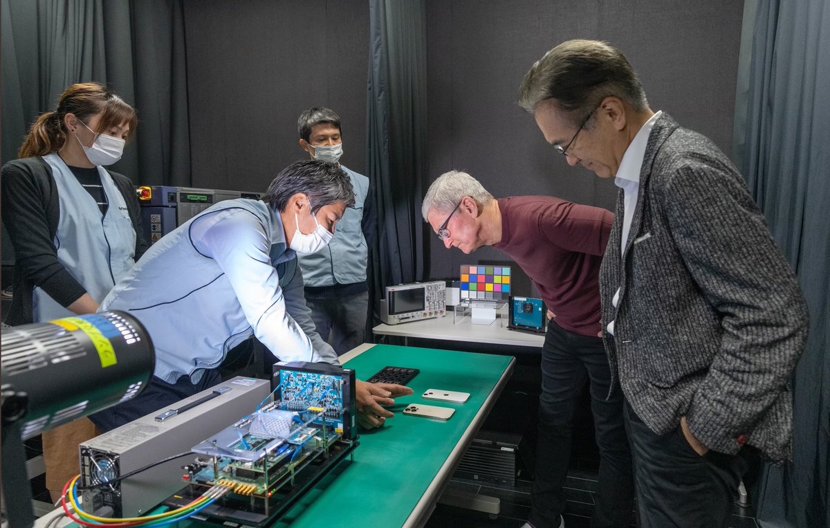 We’ve been partnering with Sony for over a decade to create the world’s leading camera sensors for iPhone. Thanks to Ken and everyone on the team for showing me around the cutting-edge facility in Kumamoto today.