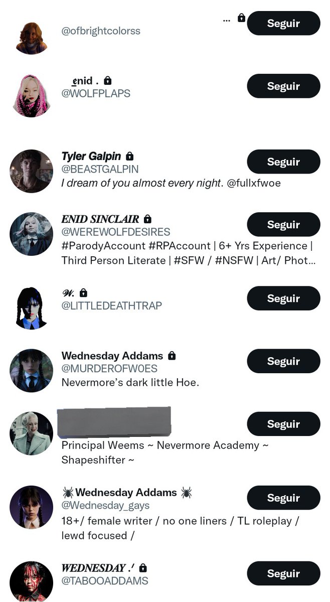 ⠀⠀⠀⠀
༝⠀willa.ᅠ

a bunch of taboo accounts from the wednesday verse.

just stop doing that shit and don't follow my wednesday, that's fucking disgusting.
⠀⠀⠀⠀