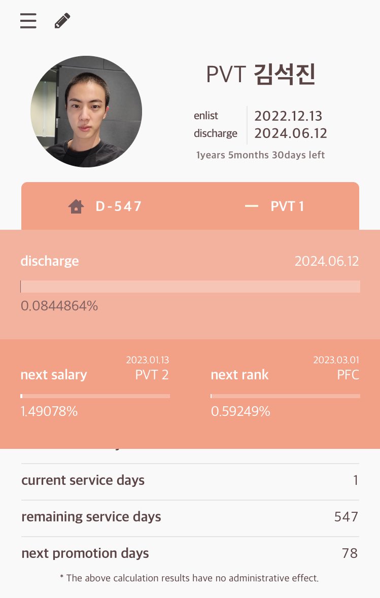 Mình mới thấy app này trên facebook mấy chị giới thiệu nè. Nhớ ck iu quá nên tải app này về đếm ngày anh trở về❤️❤️. Ko bt app có tính đúng hay không nữa :)) giao diện khá là xinh xắn nheee. Tên app là Goondori (군돌이) ạaaa