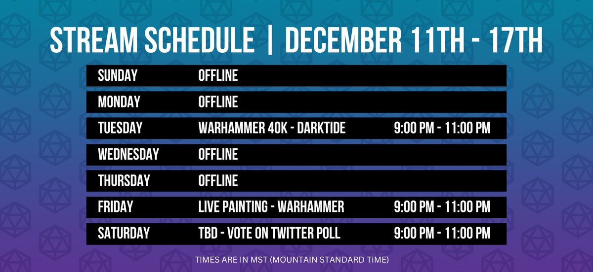 Joshsawatzky's tweet photo. Nifty new stream schedule! Come hang out on! #TwitchStreams #SmallStreamer #SupportSmallStreamers #SmallStreamersUnite https://t.co/RQNOYNvFmc