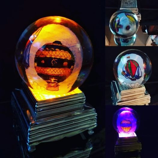 DWedgeCreations's tweet photo. #etsy shop:HotAirBalloon Orb,color changing stand https://t.co/cgYxx4skbA #lunarnewyear #orb #paperweight #sphere #colorchangingbase #lightedstand #hotairballoon #signedbya #hotairballoonorb #rotatingcolors #crystalball #artwork #balloon #art #artglass #gift #artist https://t.co/MmSzH4eTCy