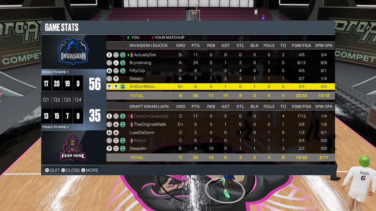 InvasionESP's tweet image. GG’s to @LAFNofficial as we advance in the adba game breakers tournament 

PG - @HoodieDre_ 
SG - @Brien_cardona2 
SF - @FiftyClipp 
PF - @Stexls 
C - @AntDontMiss 

@youFamousEnough @OGKINGCURT @CoachTerrell