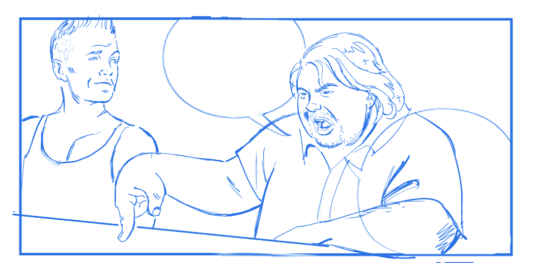 jaymazhar's tweet image. Rufus makes his case for what a Superhero movie &quot;should&quot; be!                                                              Pencils from Man-Child #2
#Silverage #Sequentials #process #comicart #superheroes #comicbooks