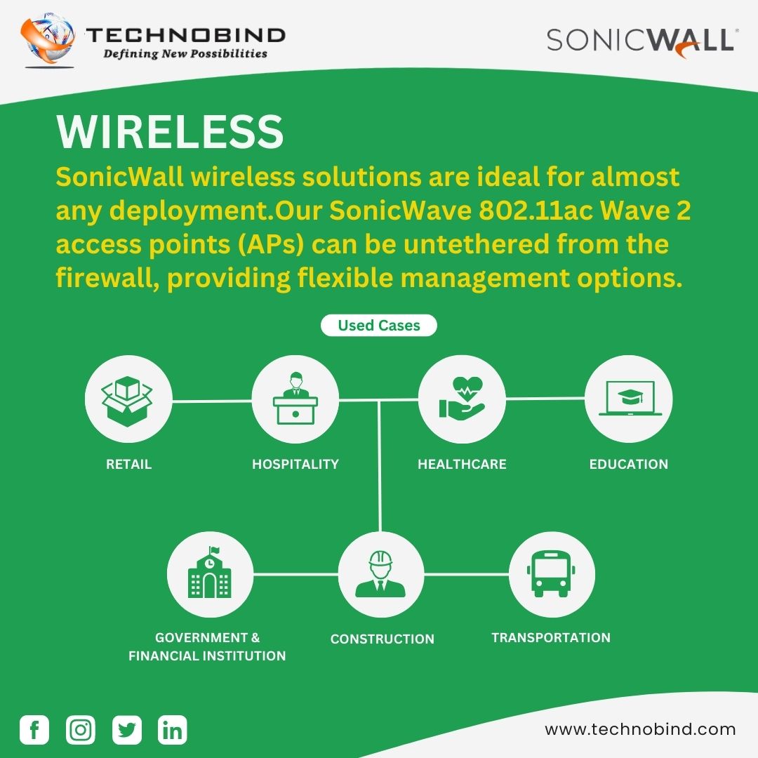 technobind's tweet photo. SonicWall wireless solutions are ideal for almost any deployment. Take advantage of advanced security features such as Capture Advanced Threat Protection (ATP) and Content Filtering Service (CFS)
#Technbind #tag #FIFA #DefiningNewPossibilities #sonicwall #wireless #networking https://t.co/GM6UUDxK5x