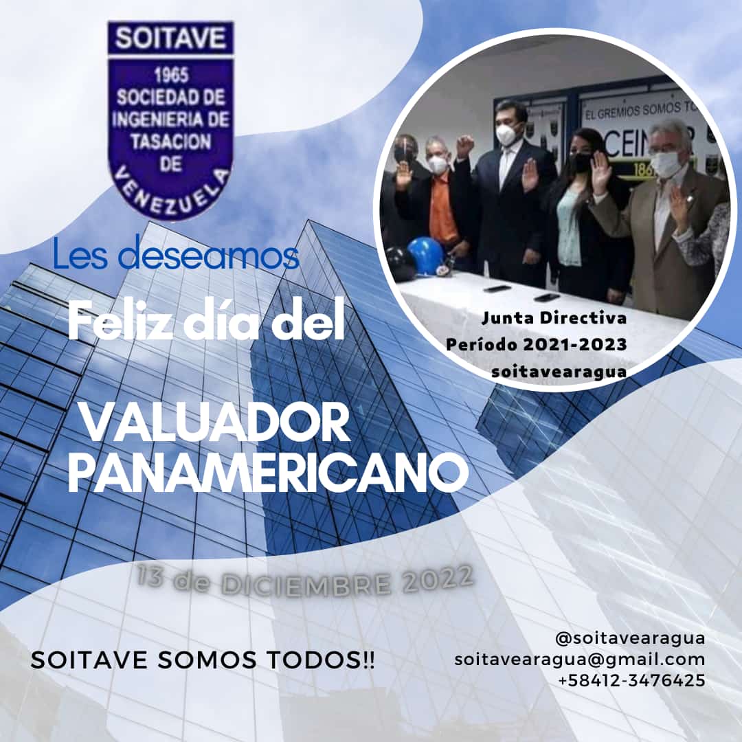 Felicidades en nuestro día.. 
13 Dic día de VALUADOR Panamericano