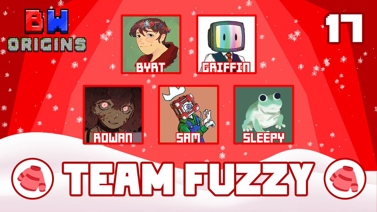 That warm fuzzy feeling is the feeling of them burning their opponents!

Watch <a href="/LucozadeBottle/">Byrt</a> <a href="/TVManGriffin/">Griffin 📺</a> @rouwann_ @RealGDCatchy and @_imstillsleepy in Team Fuzzy in Block Wars Origins 17 on December 17th at 1 pm EST