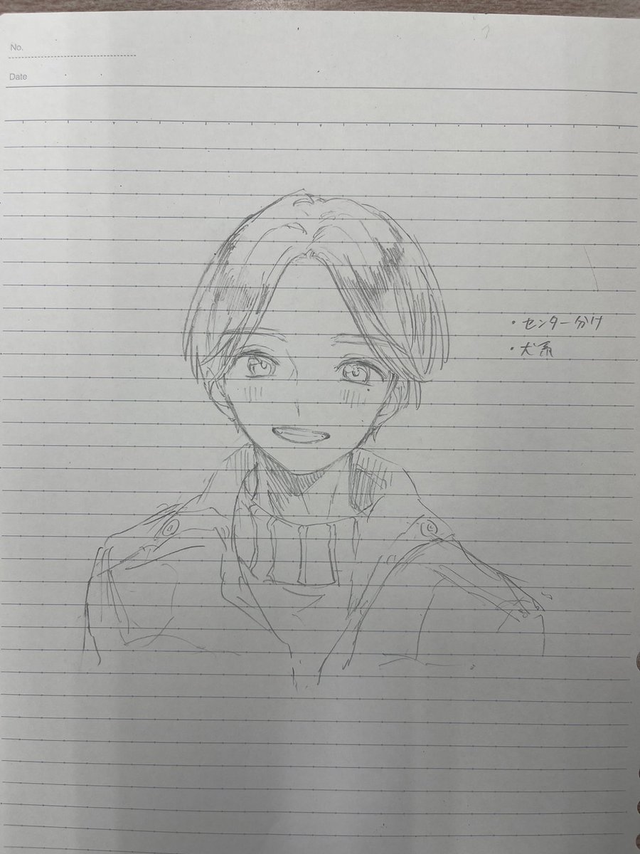 友達のお題で描いた男、女殴りそうって言われてクソ笑ってる 