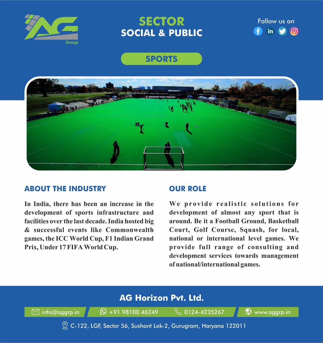 We offer a full range of consulting and development services for national and international game management.

#AGSectors #SocialandPublicSector #Education #Healthcare #Sports #Tourism #AGService #ServicesofConsulting #AGHorizon #Pmc #Consulting #Advisory