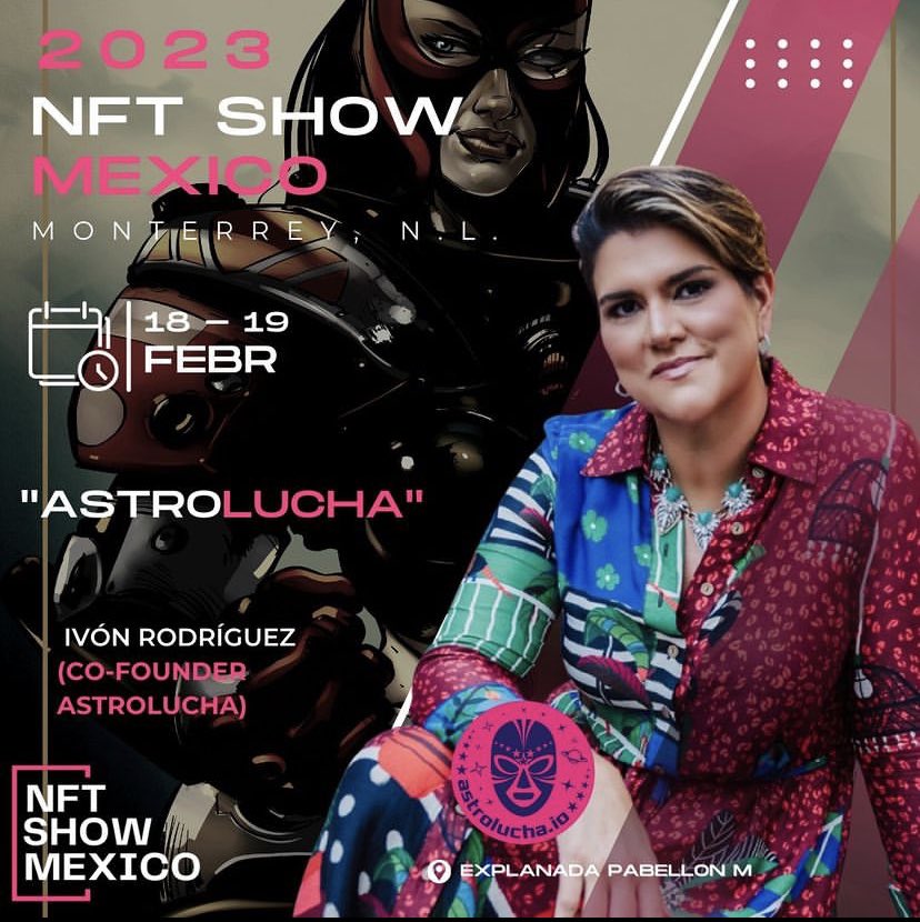 astrolucha's tweet photo. 🫵 You all make this possible.

➡️Thank you @nftshowmexico for having our Founder and Co-Founder as guest speakers in Monterrey. 🇲🇽

👾Join our community on Discord for more details. 👀

🔗https://t.co/X0yR0Hw9f1

From LA ➡️ Tokyo ➡️ to Mexico.

Building a worldwide community. 🌎 https://t.co/esl7E68qc4
