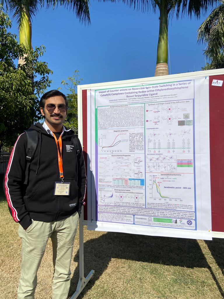 Poster presentations from our group by Sakshi, Krishna, Sounak and Swapnil in ACMM-II held at IISER Bhopal. Thanks to all who visited our posters!