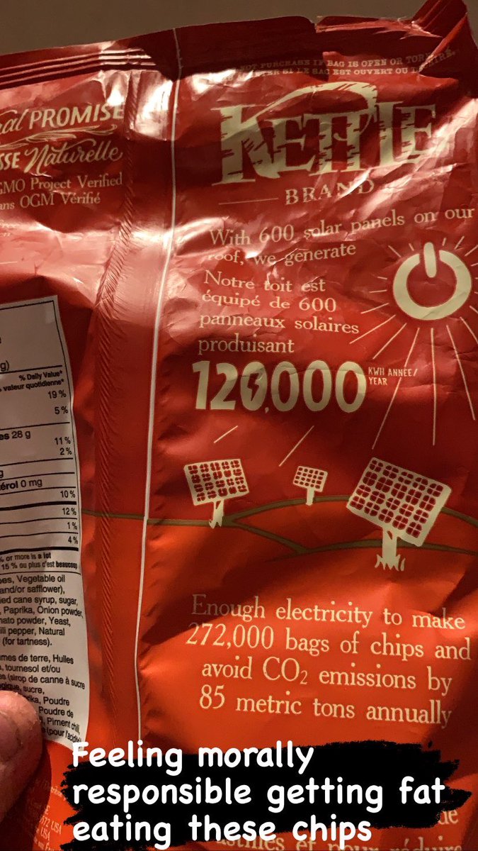 Feeling morally responsible getting fat eating these chips #carbonfootprint