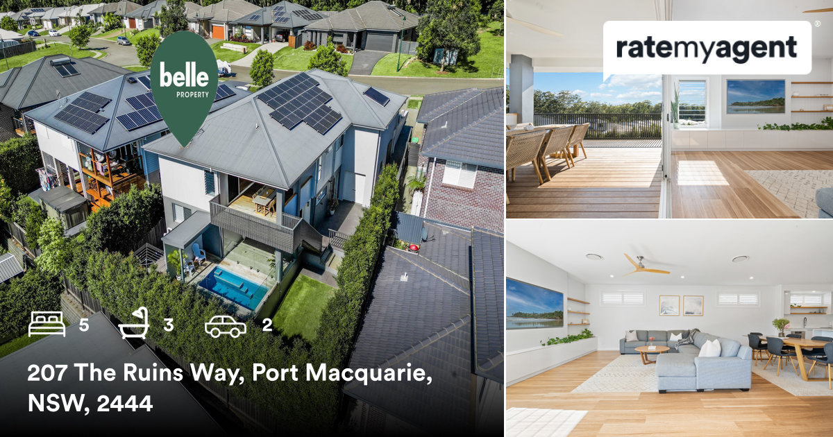 Belle2444's tweet photo. 🛌 5 🛀 3 🚘 2
📍 207 The Ruins Way, Port Macquarie, NSW, 2444

Our agent’s latest sale on #RateMyAgent

https://t.co/RcrCKYe6If

...
#ratemyagent #realestate #Belle_Property_Port_Macquarie https://t.co/3Jo0I3RSFU