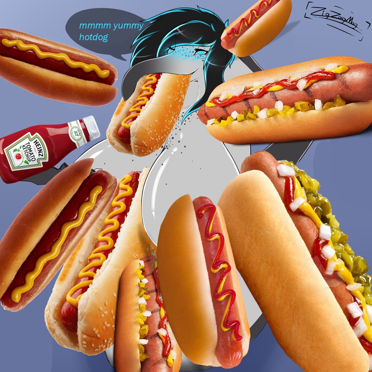 mmmmmm yummy hotdogs! <a href="/CassetteTheAD/">Cassette 🦈</a> is the hotdog artist!