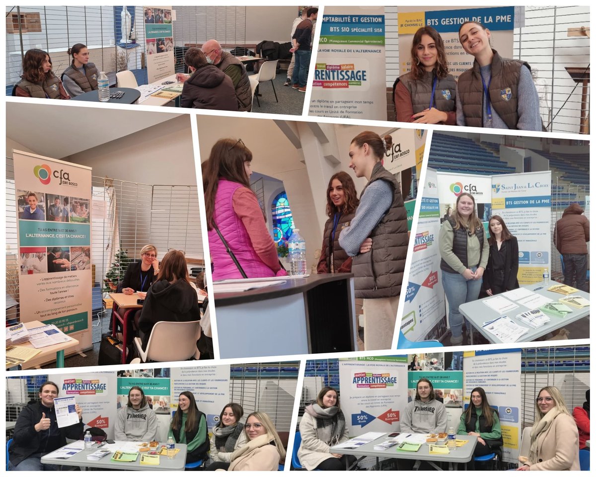 SupSaintJean's tweet photo. Présentation de nos formations par nos étudiants de Sup'Saint Jean lors des forums de ce mois.#SupSaintJean #formations #alternance https://t.co/oChIAu09tP