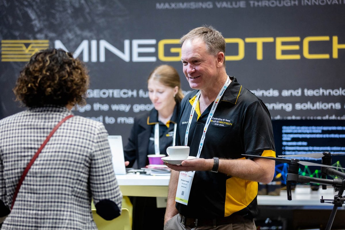 minegeotech's tweet photo. #TakebackTuesday Two weeks ago at @TheAusIMM  AusRock Conference in Melbourne 👏

#mining #industry #conference #event https://t.co/kKxCwCqXzE