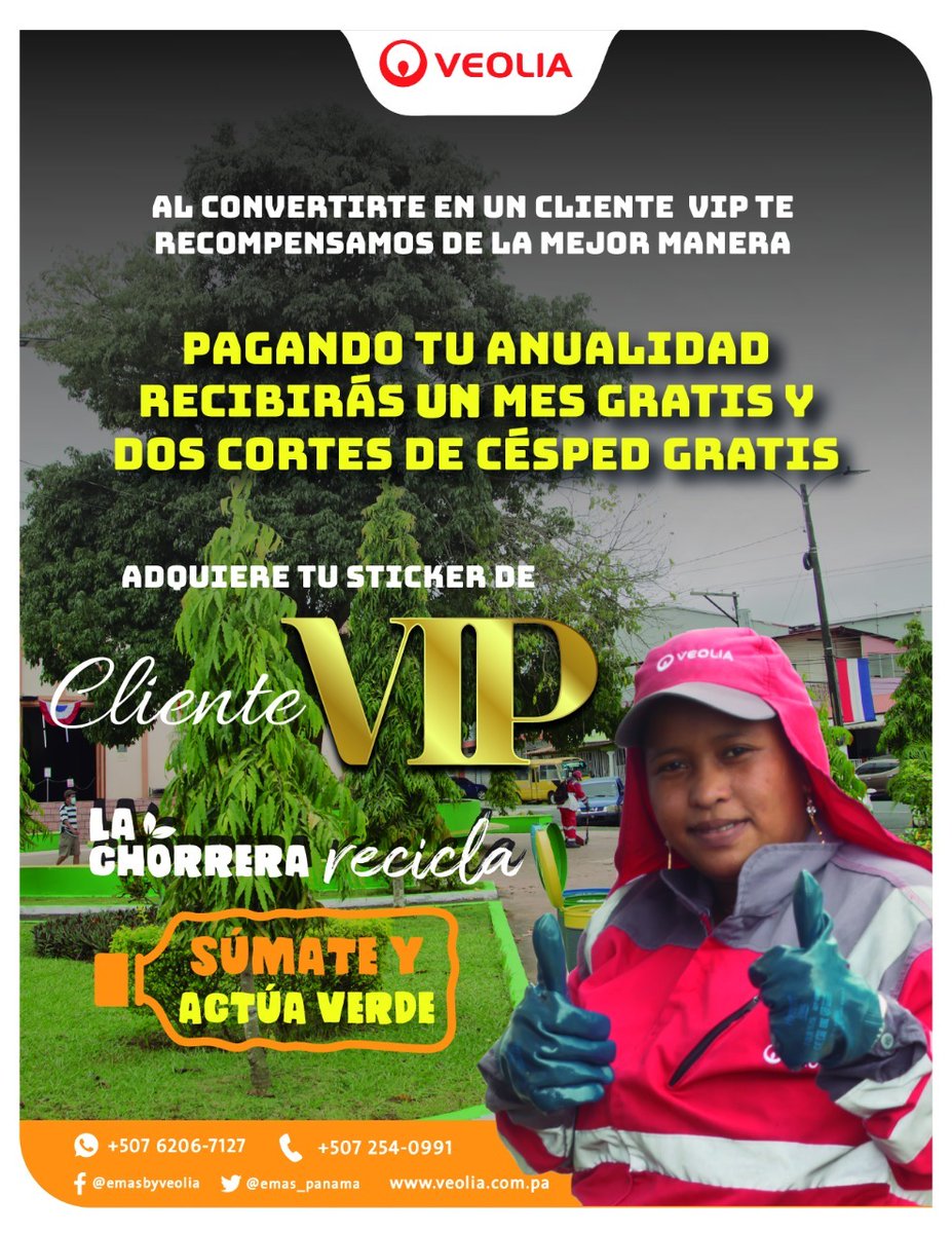 Veolia_Panama's tweet photo. ¡Atención! YA puedes comprar tu STICKER VIP para todo el año🙌🏼🥳.
Adquiere el tuyo y aprovecha la promoción por tu compra🤩.
#StickerVIP
#Promociones
#ClienteVIP
Echa un vistazo👇 https://t.co/HfHkfLPh8D