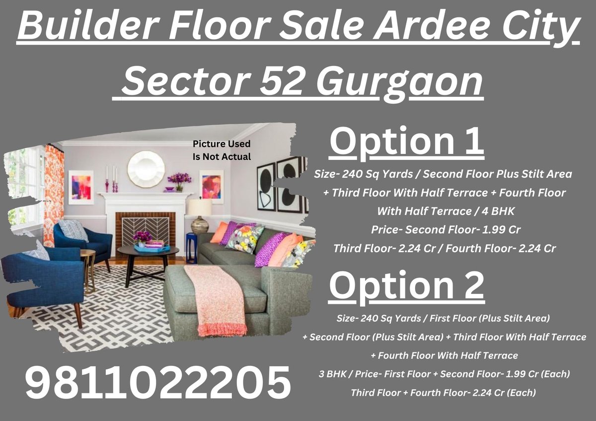SettlersIndia's tweet photo. Contact Us
9811022205/ 9990065550
Email: settlersindia@gmail.com   
Website: https://t.co/3AHlxXiEfl 

https://t.co/MwpFaG790A

https://t.co/mJlR4vuOWT

#builderfloor #ardeecity #sector52 #gurgaon #4bhk #floorsaleingurgaon https://t.co/N0HhX59Dik