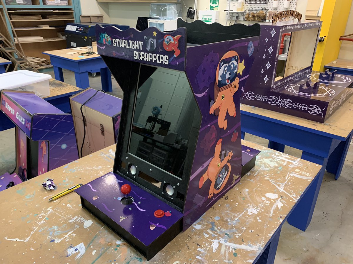 The Starlight Scrappers cabinet is here! Complete with awesome vinyl art!