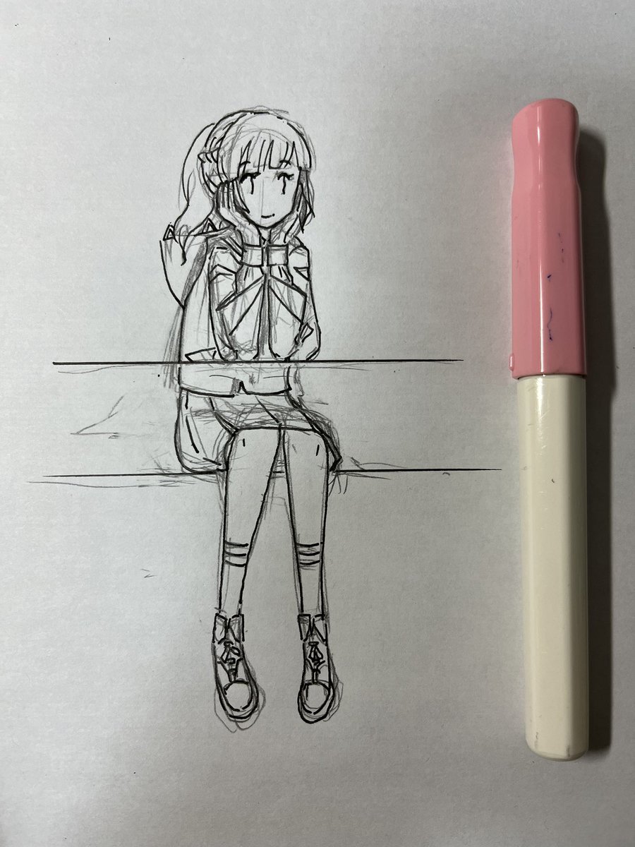 座る花譜さん 