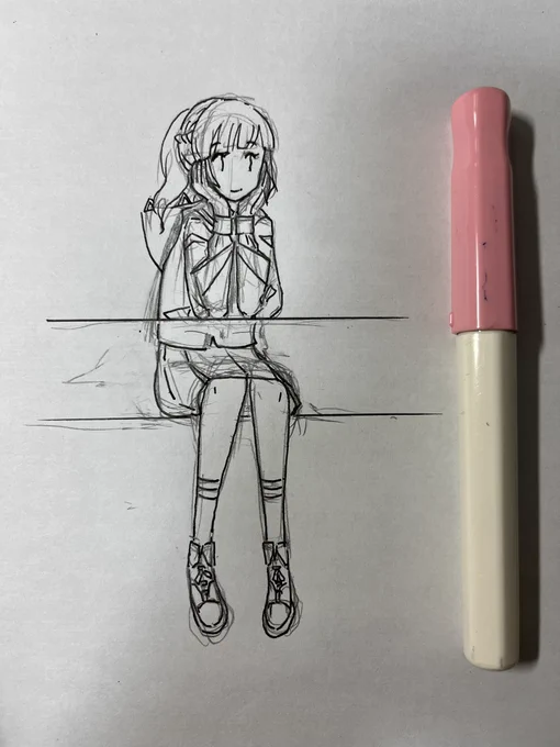 座る花譜さん 